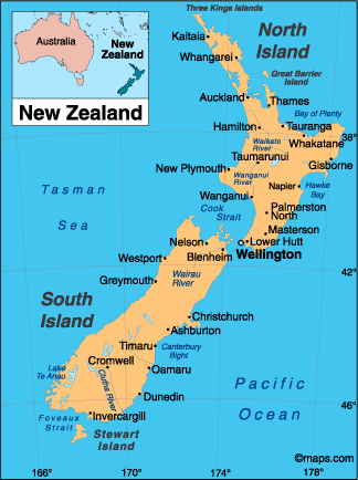 map New Zealand