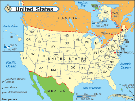 World Map Usa. US World Travel Tips