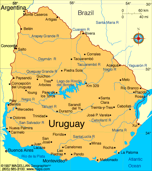 map of uruguay with capital. capital de Argentina,
